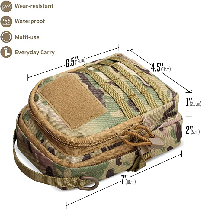 Pochette Molle tactique petite pour mini conception de sac à dos d'assaut de 3 jours # B0235