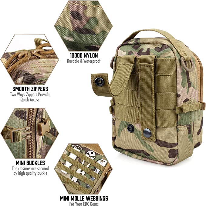 Pochette Molle tactique petite pour mini conception de sac à dos d'assaut de 3 jours # B0235